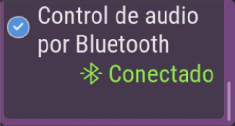 Función mostrando BLE conectado