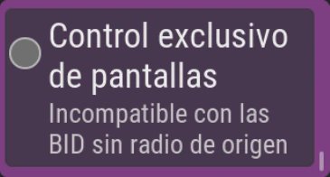 Función de control de pantalla exclusivo